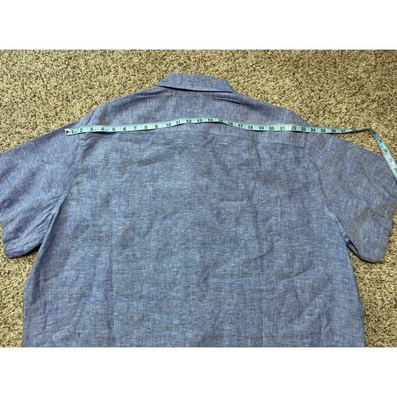 UNTUCKIt Long Sleeve shirt, size XXXLT, Blue, 100% Linen - Picture 3 of 10